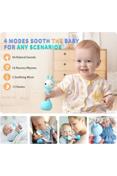 Alilo Smarty Bunny - Interaktivní králíček pro miminka, modrý, ro/en