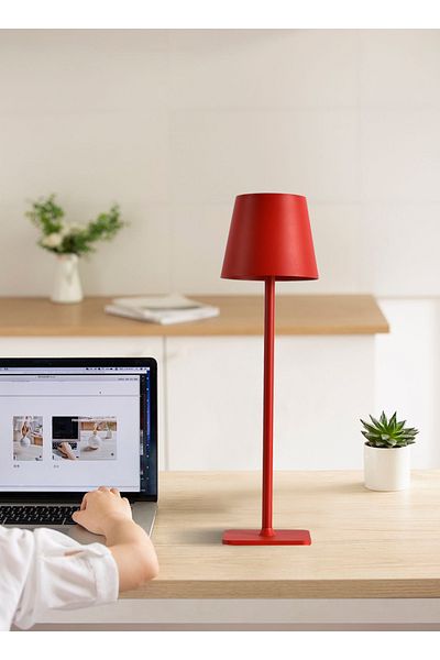 sharpdo LED Rechargeable High-Foot Table Lamp Atmosphere Lamp Night Light, Infinite 3-Tone Lighting