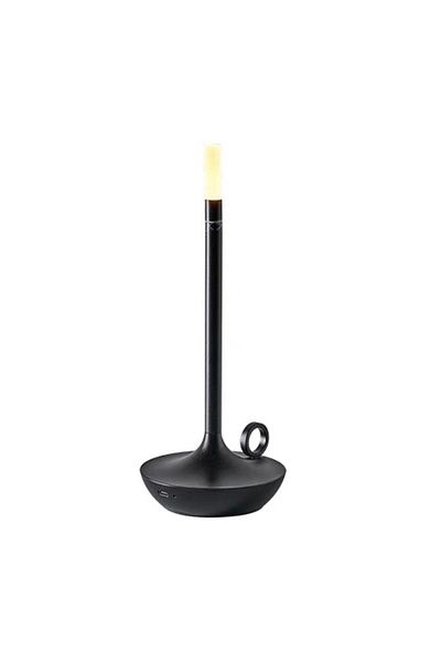 sharpdo Bedroom Atmosphere LED Retro Candle Table Lamp, Single Color Warm Light, Type-C Rechargeable