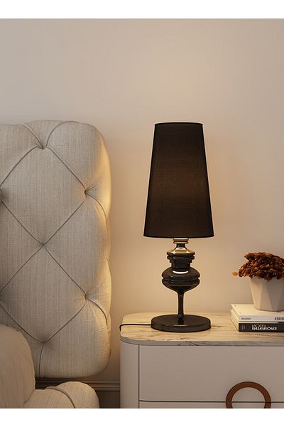 sharpdo LED 3-Color Light Modern Minimalist Bedroom Bedside Retro Table Lamp Bedside Lamp 16*20*56CM