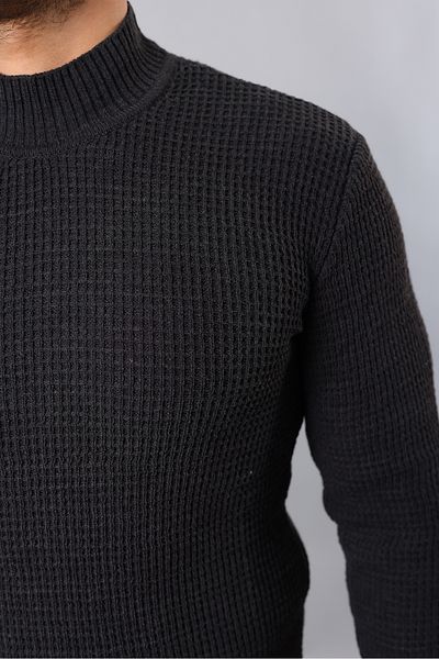 YXC Trend Maker Men's Slim Fit Half Turtleneck Ribbed Thick Sweater