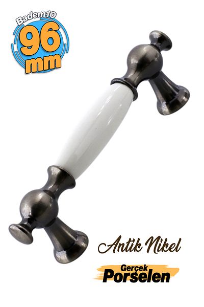 Badem10 Arnas Mâner metalic nichel antic 96 mm Mobilier Bucătărie Sertar Dulap Dulap Ușă Mânere Mâner