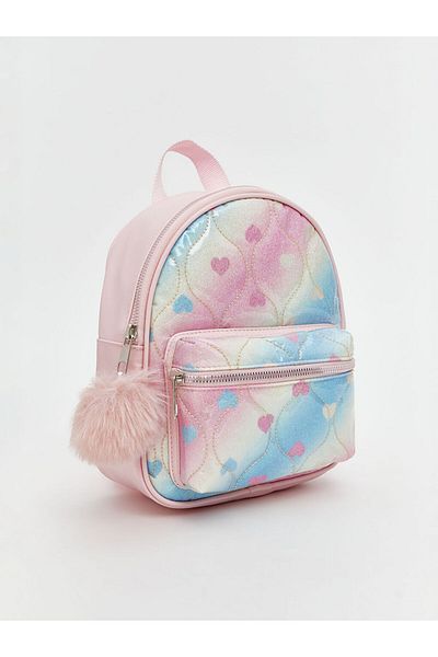 LC Waikiki Mixed Heart Patterned Girl's Backpack