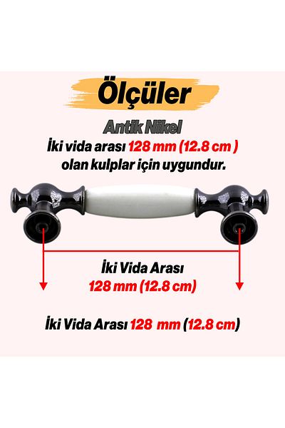 Badem10 Arnas Mâner metalic nichel antic 128 mm Mobilier Bucătărie Sertar Dulap Dulap Ușă Mânere Mâner