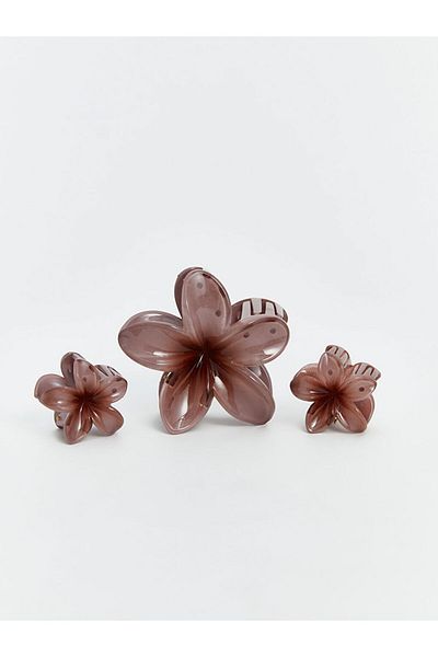 LC Waikiki Lcw Accessories Mixed Flower Figured Women's Latch Buckle Set of 3
