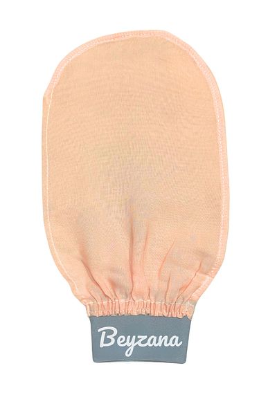 BEYZANA Yavruağzı Elastic Bath Shower Pouch Exfoliating Gloves 100% Flush Silk for Sensitive Skin
