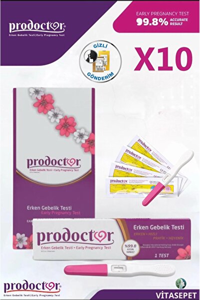 Prodoctor Gebelik Haftasını Tespit Eden Ultra Erken Gebelik Testi 10 Adet