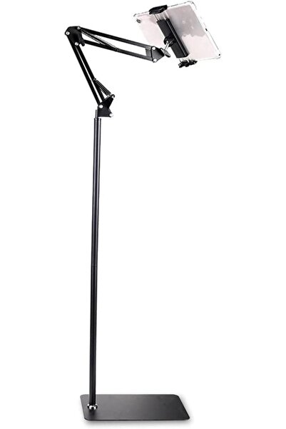 Metal Ayaklı Ayarlanabilir Teleskopic 3Eklemli Profesyonel Tablet Tutucu Stand Telefon Tutucu