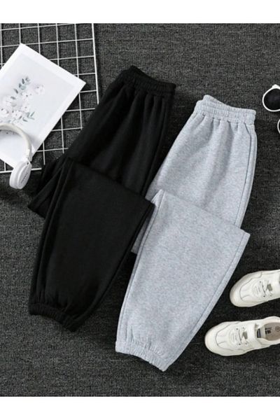 atlanticsport Women's Sweatpants Jogger Model Side Pocket 2 Thread Piece Elastic Combed Cotton Fabric