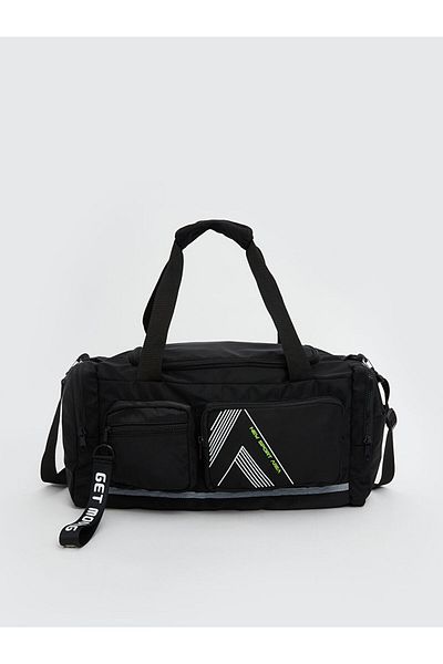 LC Waikiki Black Printed Boy's Sports Bag
