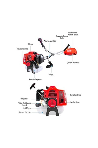 London Bc520 Motorlu Tırpan Yan Tip 2.2 Hp