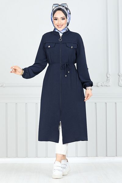 ModaMerve Πυκνωτής Aerobin με μπροστινό κουμπί 9131PL940-M Navy
