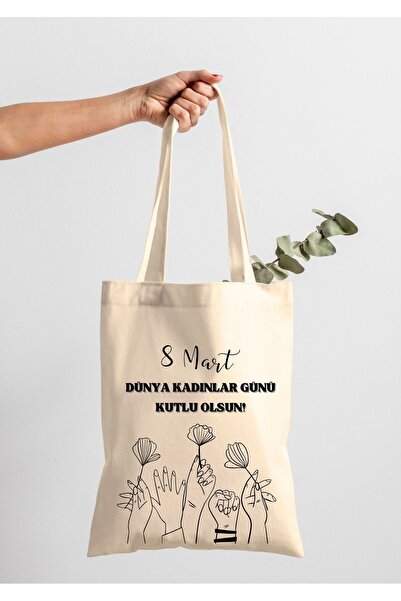 bezçantadünyası Women's Day Themed Cloth Bag