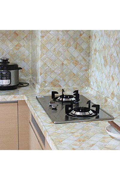 sharpdo Kitchen Countertop Oil Proof Sticker Waterproof Self-adhesive Wallpaper