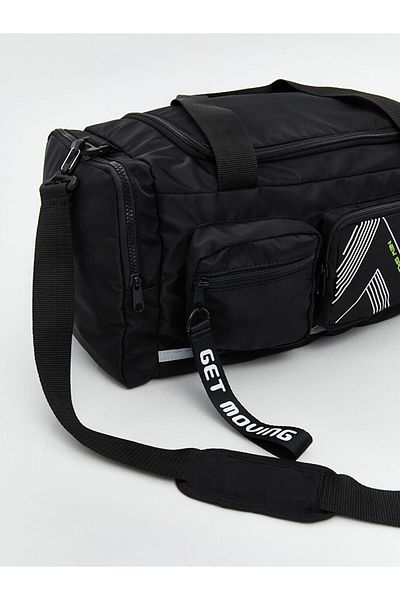LC Waikiki Black Printed Boy's Sports Bag