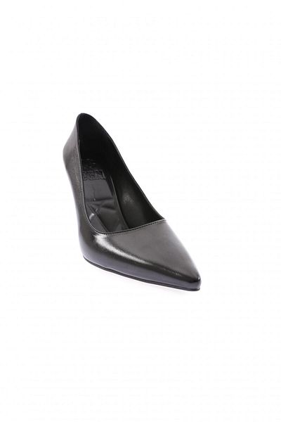 DGN 034-23y Black Metallic Women's Pointed Toe Heeled Shoes