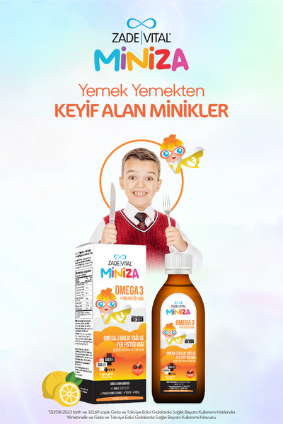 Zade Vital Miniza Omega-3 Ve Yer Fıstığı Şurubu 15
