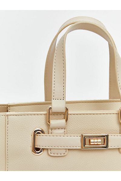 LC Waikiki Lcw Accessories Ecru Leather Look Women's Shoulder Bag