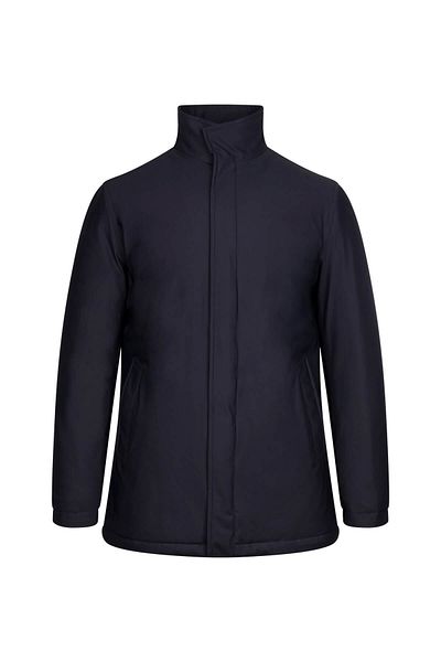 Hatemoğlu Navy Blue Regular Fit Judge Collar Coat