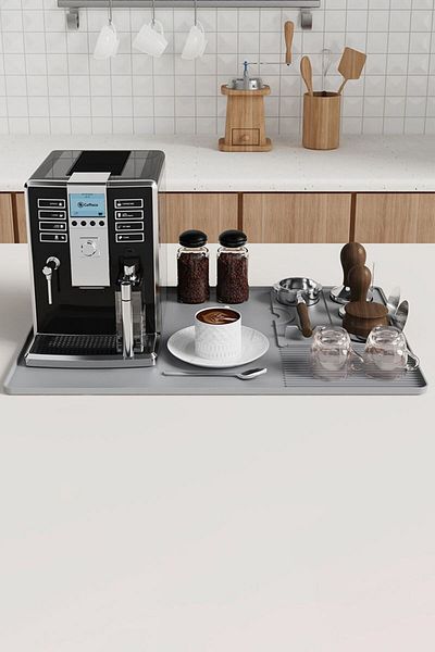 Chavin Gray 38.5X58 cm Silicone Coffee Machine Tamper Mat and Holder