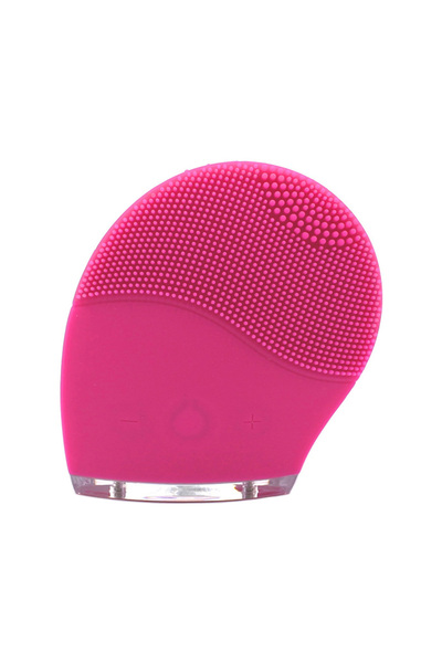unbranded Two-piece fuchsia vibrating silicone facial cleanser
