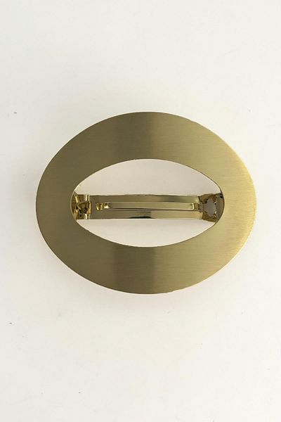 New Obsessions Αυτόματο κλιπ μαλλιών Celine Ellipse από μεταλλικό βουρτσισμένο