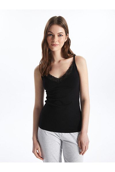 LC Waikiki V-Neck Lace Detailed Strappy Women's Athlete