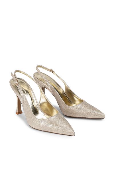 Deery Pantofi de rochie de seara de dama de culoare aurie