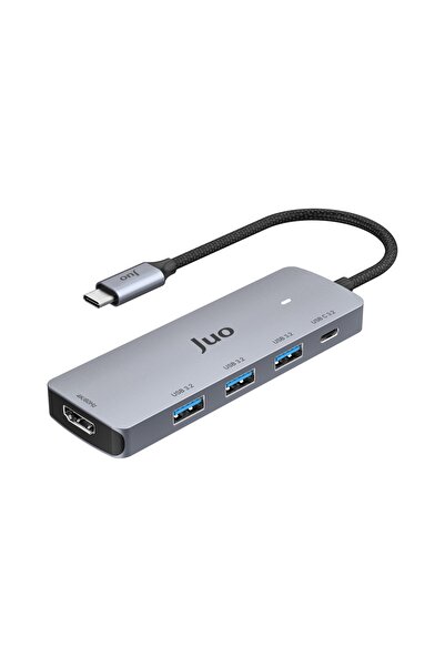 Juo JHB51 Type-C 5Gbps 100W 4K 60Hz HDMI USB 3.2 Çokayıcı Hub Uyumlu