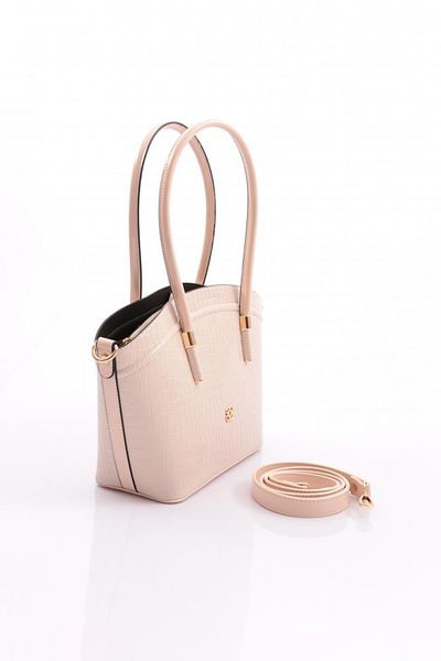 DGN Women's Oval Bag Beige Crocodile 211273622