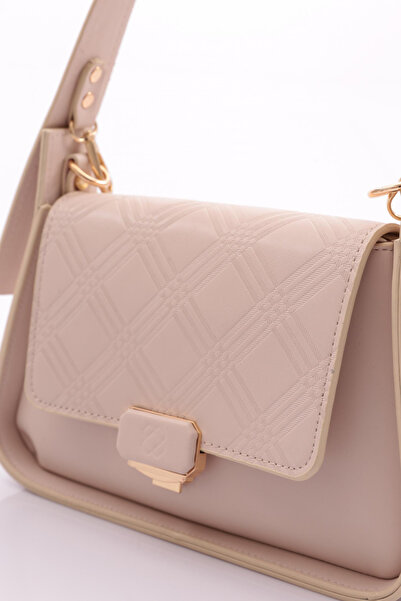 DGN Kadın Kolonlu Büyük Saplı Çanta Bej 7153555