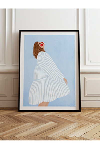 HOMEPACK Tekli Ahşap Çerçeveli Tablo Tek Parça Poster Tablo TK/848