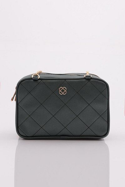DGN Green Metallic Women's Double Eye Chain Bag - 1482856