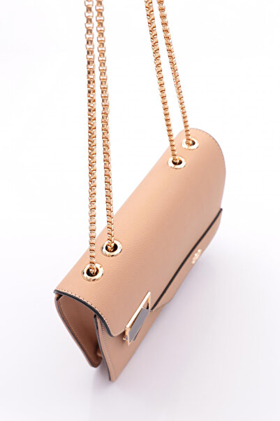 DGN Women's Handle Chain Square Bag Nude 11282361235102