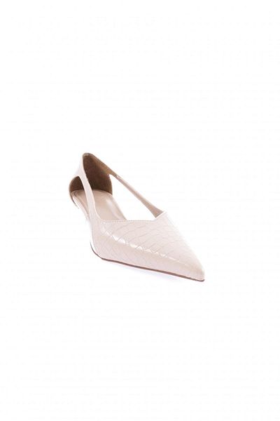 DGN Y4200-23Y Women's Pointed Toe Open Side Detailed Low Heel Shoes