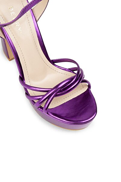 Deery Pantofi de seară de damă cu toc cu platformă mov