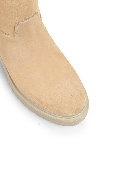 Deery Genuine Suede Beige Women's Boots