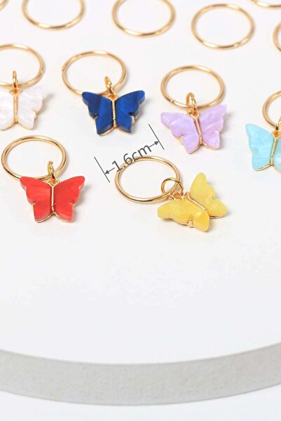 New Obsessions Colorful Butterfly 20 Piece Hair Earring Set