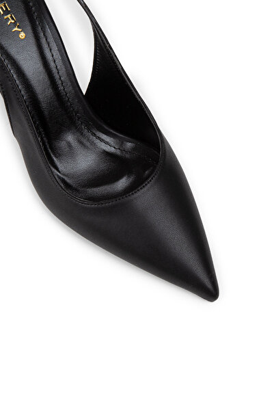 Deery Black Banded Women's Heeled Shoes