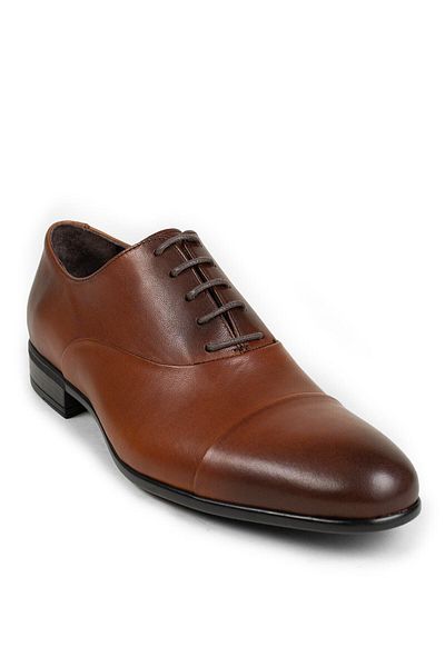Deery Men's Tan Open Genuine Leather Classic Shoes