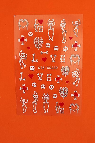 Flash Tattoos® Halloween Cadılar Bayramı Dokulu Tırnak Sticker Nail Art Süsü