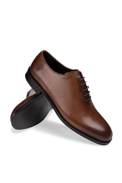 Deery Genuine Leather Tan Color Classic Men's Shoes