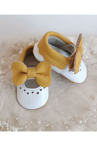 Hodore Alice Daisy Genuine Leather Baby Moccasin Booties