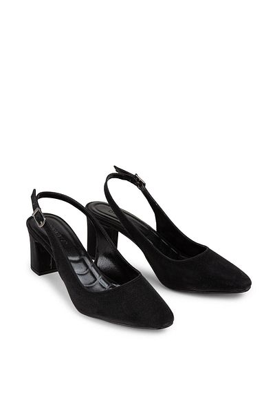 Deery Black Glitter Women's Heeled Shoes