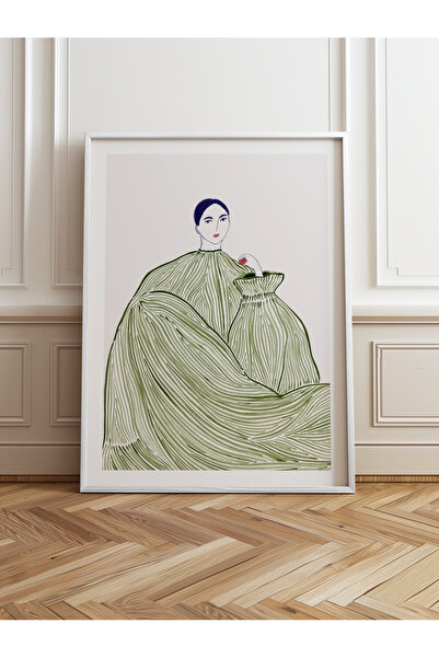 HOMEPACK Tekli Ahşap Çerçeveli Tablo Tek Parça Poster Tablo TK/853