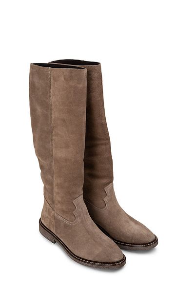 Deery Γνήσιες γυναικείες μπότες Suede Mink Color