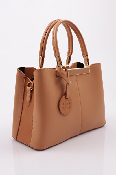 DGN Γυναικεία τσάντα Camel Classic με μεταλλική λαβή - 15672856