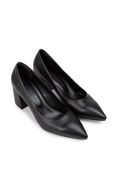 Deery Black Casual Heeled Women's Shoes