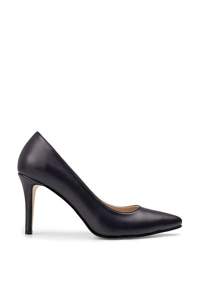 Deery Navy Blue Women's Classic Heeled Shoes 02029ZLCVM01