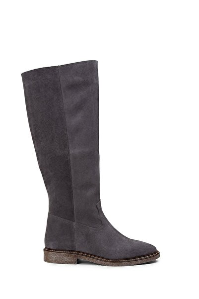 Deery Genuine Suede Gray Women's Boots